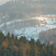 Okruh Jindichov, Rudkov, Habartice, Jindichov  - zima - kostel v Brann